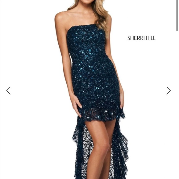 Sherri Hill Dresses & Skirts - New Sherri Hill Gold cocktail dress gown train $650 size 4